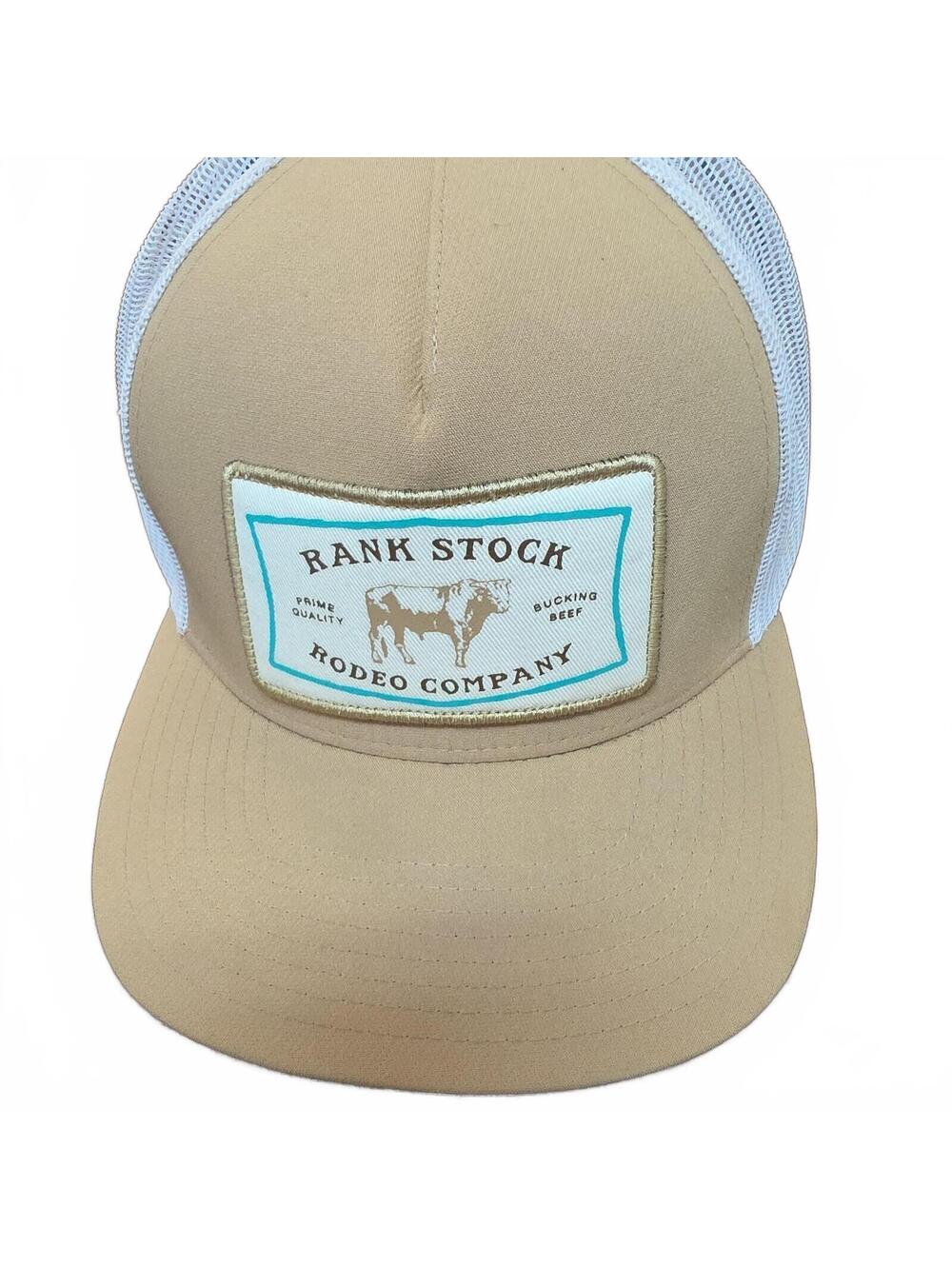 Rank Stock Rodeo Company Hat Brown White Patch Snapback Hooey Trucker Cap